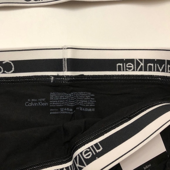 Calvin Klein Cotton Bralette and Bikini set-Black - Picture 6 of 8